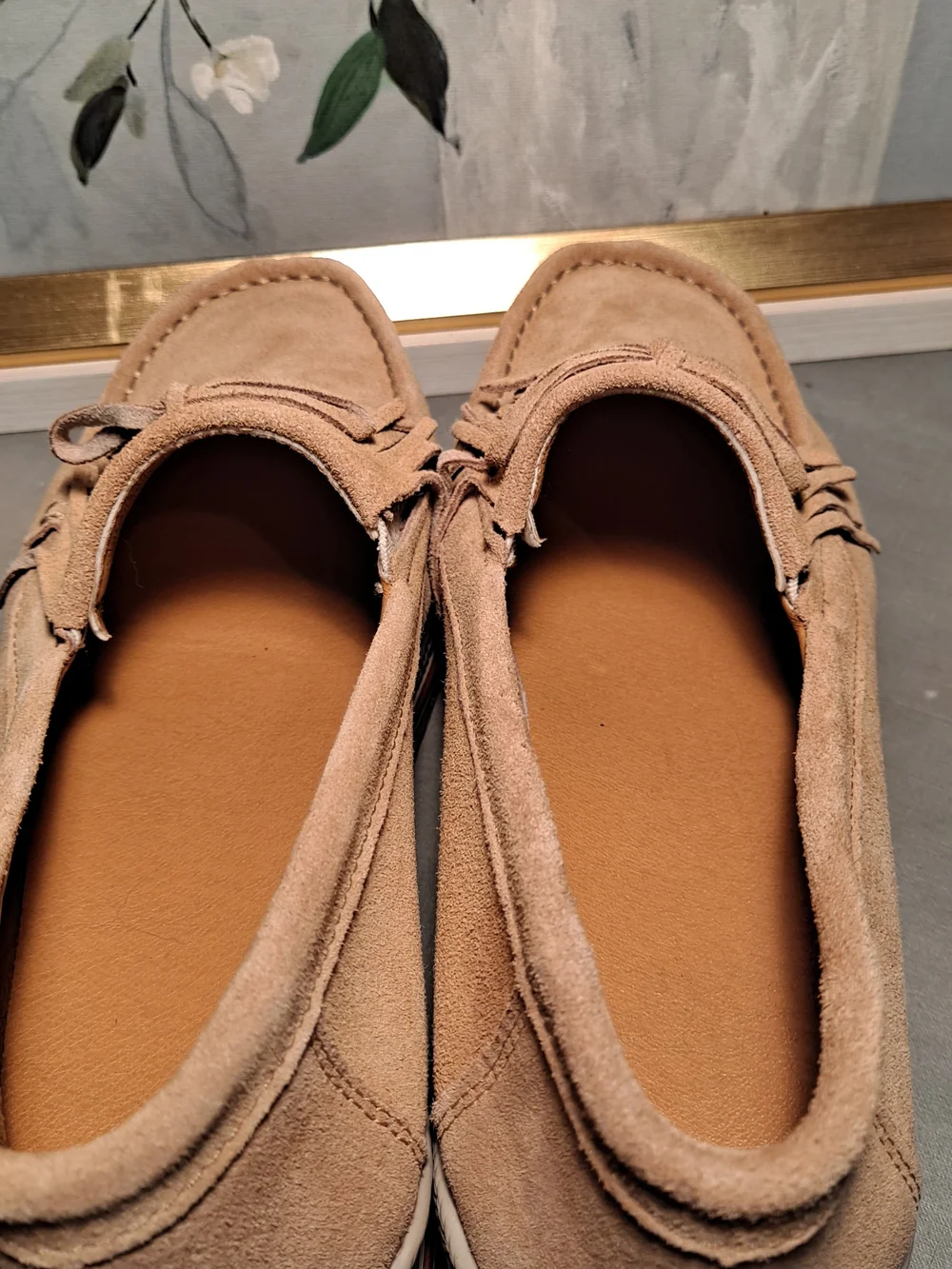 Ruiatoo Preppy Suede Fringe Tassel Platform Loafers in Light Brown 10.5-11